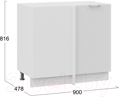 Шкаф под мойку ТриЯ Кимберли 1Н9У (белый/сноу)