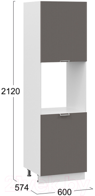 Шкаф-пенал кухонный ТриЯ Кимберли 1П6 (белый/муссон)