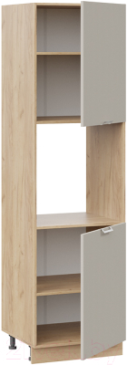 Шкаф-пенал кухонный ТриЯ Кимберли 1П6 (дуб крафт золотой/кремовый)