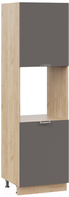 Шкаф-пенал кухонный ТриЯ Кимберли 1П6 (дуб крафт золотой/муссон) - фото