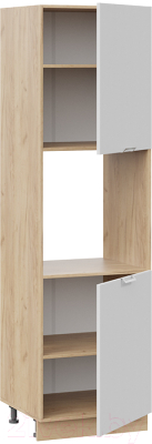 Шкаф-пенал кухонный ТриЯ Кимберли 1П6 (дуб крафт золотой/сноу)