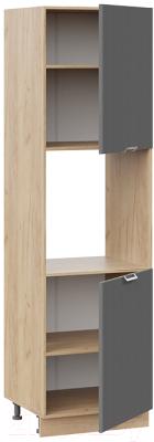 Шкаф-пенал кухонный ТриЯ Кимберли 1П6 (дуб крафт золотой/титан)