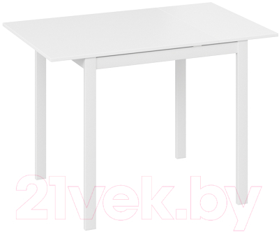 Обеденный стол ТриЯ Слайд тип 1 раздвижной (белый матовый/белый)