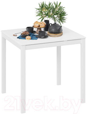 Обеденный стол ТриЯ Слайд тип 1 раздвижной (белый матовый/белый)