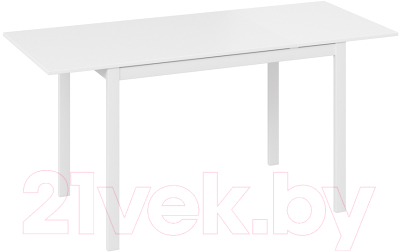 Обеденный стол ТриЯ Слайд тип 2 раздвижной (белый матовый/белый)