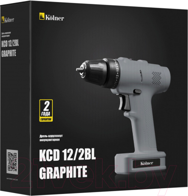Аккумуляторная дрель-шуруповерт Kolner KCD 12/2BL (серый)