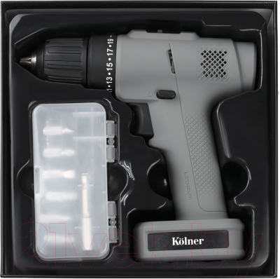 Аккумуляторная дрель-шуруповерт Kolner KCD 12/2BL (серый)