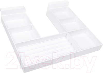 Органайзер выдвижных ящиков Boyard Старт с держателем задней стенки под мойку / SBH70/W - фото