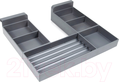 Органайзер выдвижных ящиков Boyard Старт с держателем задней стенки под мойку / SBH70/GRPH - фото