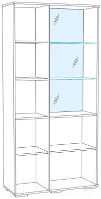 Шкаф с витриной Тэкс Ливорно ЛШ-6