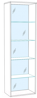 Шкаф-пенал с витриной Тэкс Ливорно ЛШ-8