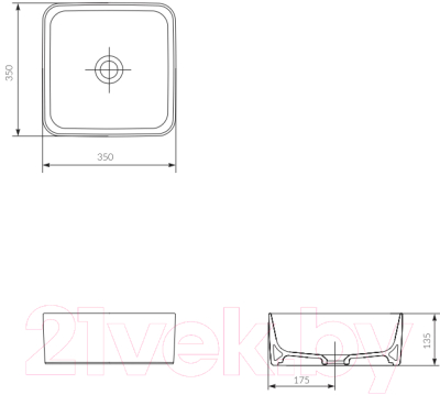 Умывальник Cersanit Crea 35 Square (P-UM-CRE35/1-oc-S)