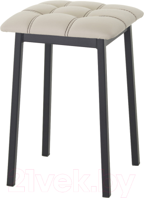 Табурет AMC Comfort 7К1.3 (кожзам бежевый/черный) - фото