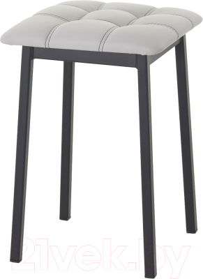 Табурет AMC Comfort 7К1.6 (кожзам серый/черный) - фото