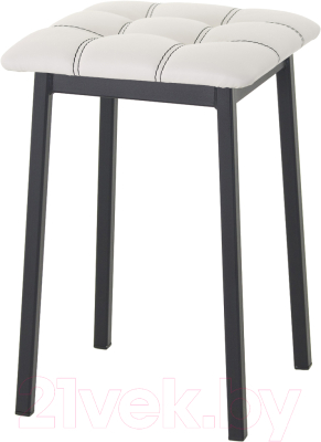 Табурет AMC Comfort 7К1.12 (кожзам белый/черный) - фото
