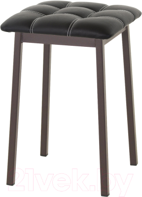 Табурет AMC Comfort 7К2.1 (кожзам черный/коричневый) - фото