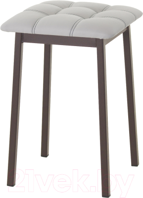Табурет AMC Comfort 7К2.6 (кожзам серый/коричневый) - фото