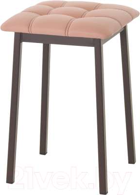 Табурет AMC Comfort 7К2.7 (кожзам коралл/коричневый) - фото