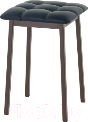 Табурет AMC Comfort 7К2.16 (кожзам антрацит/коричневый) - фото