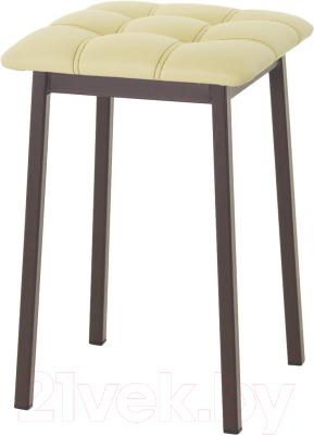 Табурет AMC Comfort 7К2.15 (кожзам светло-желтый/коричневый) - фото