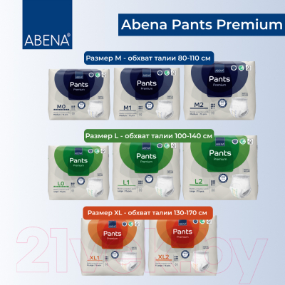 Подгузники для взрослых Abena Pants L1 Premium