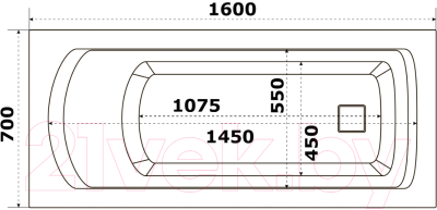 Ванна акриловая BAS Аякс 160x70