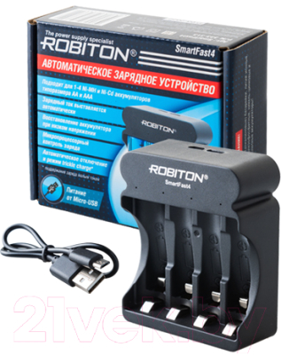 Зарядное устройство для аккумуляторов Robiton SmartFast4 / БЛ18127