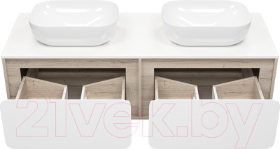 Тумба под умывальник Misty Дубль 150 / П-Дуб-09150-372Я