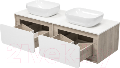 Тумба под умывальник Misty Дубль 150 / П-Дуб-09150-372Я