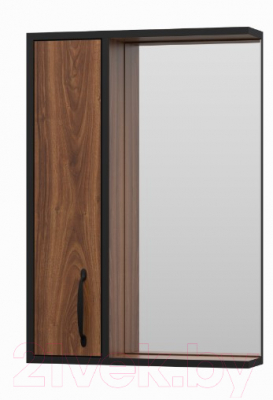 Шкаф с зеркалом для ванной Misty Кедр 50 / П-Кед04050-011Л