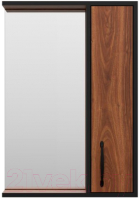 Шкаф с зеркалом для ванной Misty Кедр 50 / П-Кед04050-011П - фото