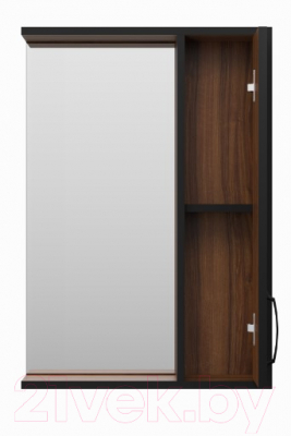 Шкаф с зеркалом для ванной Misty Кедр 50 / П-Кед04050-011П