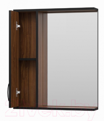 Шкаф с зеркалом для ванной Misty Кедр 60 / П-Кед04060-011Л