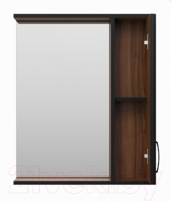 Шкаф с зеркалом для ванной Misty Кедр 60 / П-Кед04060-011П