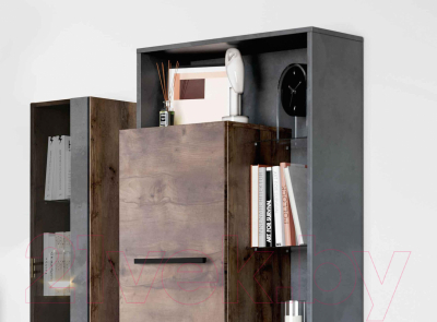 Шкаф Мебельград Глазго 2-х дверный 65x38.5x200.5 (таксония/металл бруклин)