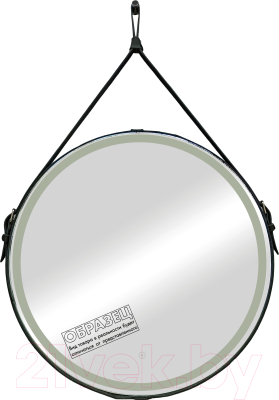 Зеркало Континент Millenium Black Led D 80 (натуральная кожа, бесконтактный сенсор) - фото