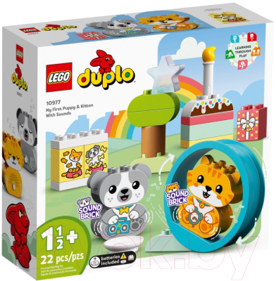 Конструктор Lego Duplo Мой первый щенок и котенок и их звуки 10977 - фото