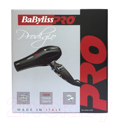 Профессиональный фен BaByliss Prodigio Ionic 6730-IRE (черный)