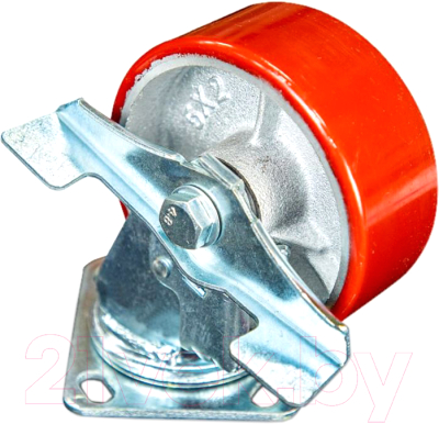 Опора колесная для тележки складской TOR SCpb 55 125мм с тормозом N / 1024152 - фото