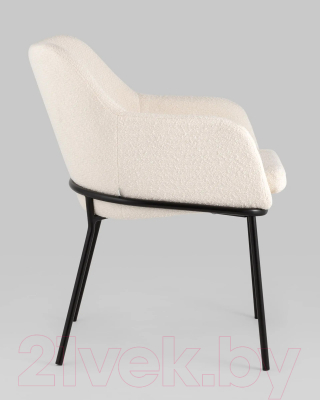 Стул Stool Group Кози с подлокотниками / AV 318-L01-08 (букле молочный)