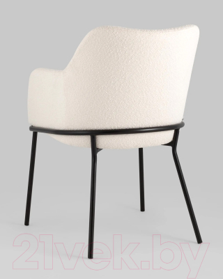 Стул Stool Group Кози с подлокотниками / AV 318-L01-08 (букле молочный)