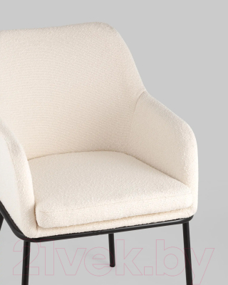 Стул Stool Group Кози с подлокотниками / AV 318-L01-08 (букле молочный)