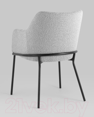 Стул Stool Group Кози с подлокотниками / AV 318-L04-08 (букле серый)