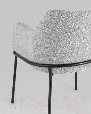 Стул Stool Group Кози с подлокотниками / AV 318-L04-08 (букле серый)