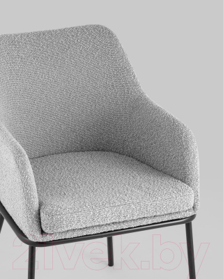 Стул Stool Group Кози с подлокотниками / AV 318-L04-08 (букле серый)