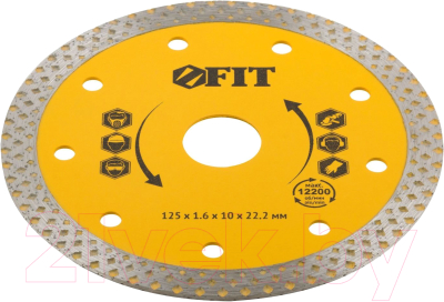 Отрезной диск алмазный FIT Универсальный 125x1.6x10x22.2мм / 37532