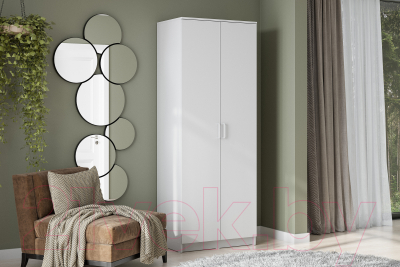 Шкаф NN мебель ШК 2 (белый текстурный)