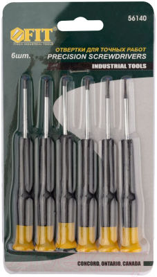 Набор отверток FIT Для точных работ 120мм / 56140