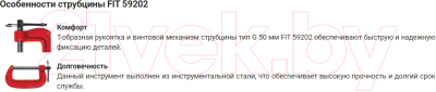Струбцина FIT 50мм / 59202