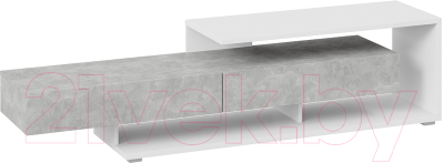Тумба ТриЯ Монтана TV-4 (белый/ателье светлый глянец)
